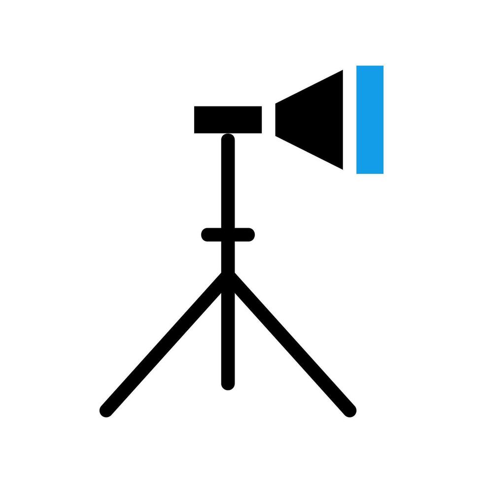 Studio light icon. Concept of photography, filming, and lighting. vector