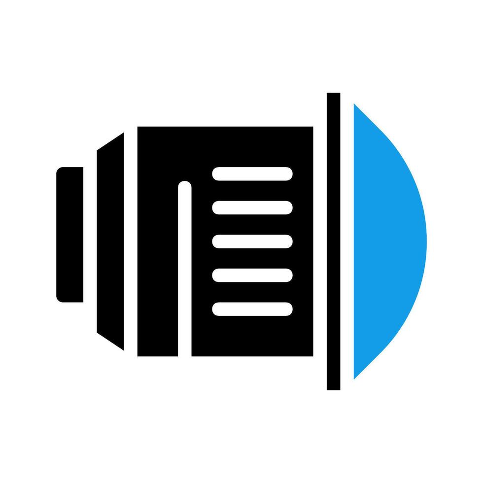 Camera lens icon. Concept of photography, videography, and visual media. vector