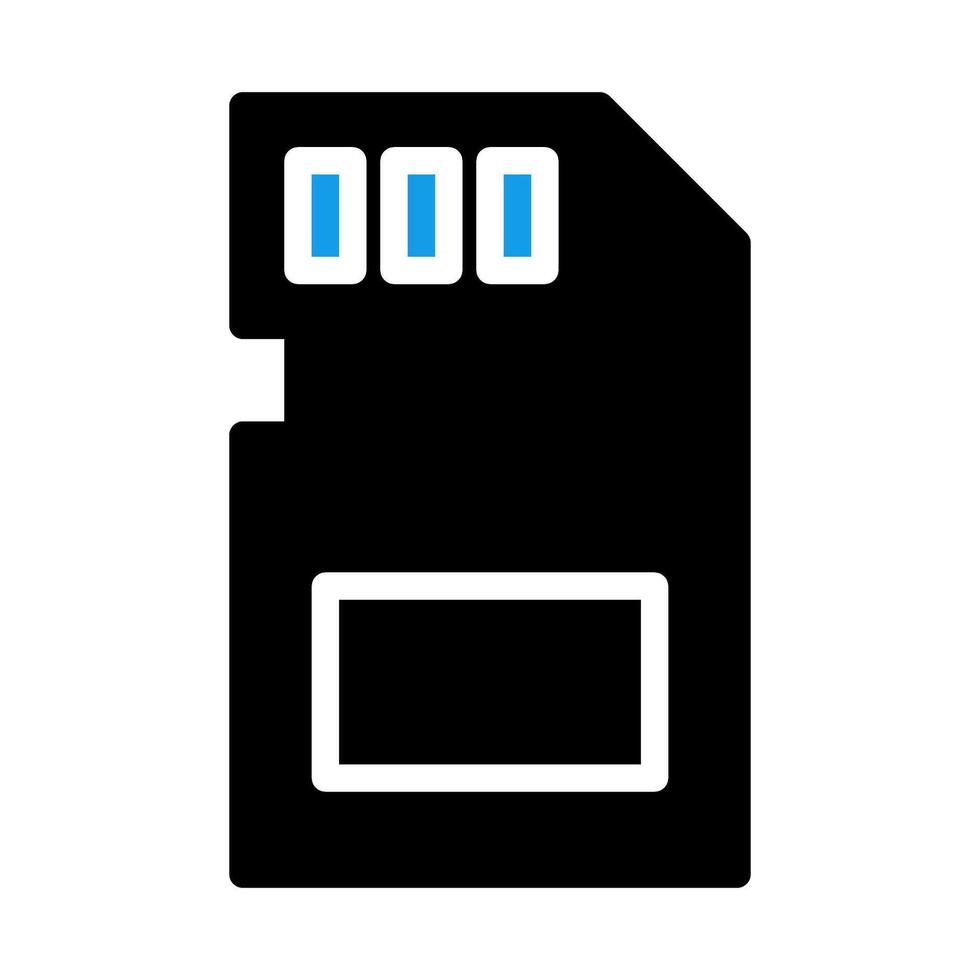 SD memory card icon. Concept of digital storage and data transfer. vector