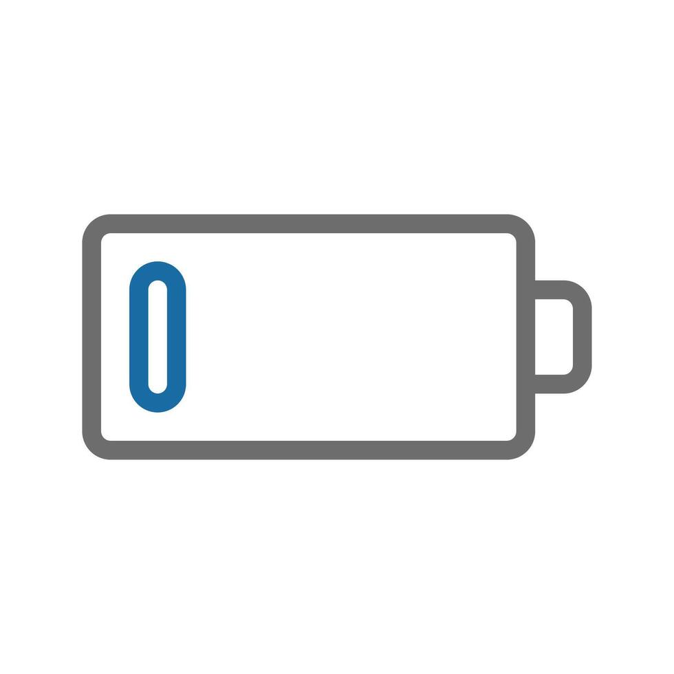 Low battery icon. Concept of energy, power, and technology. vector