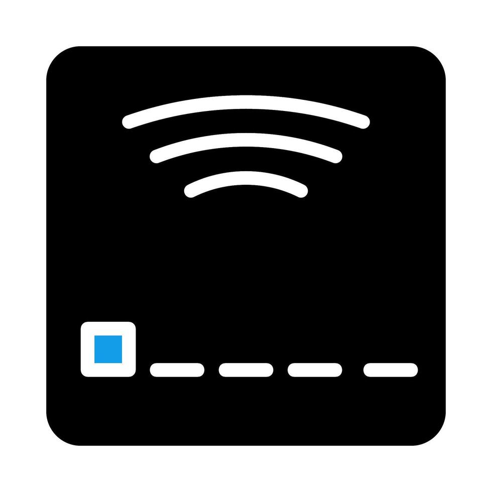 Contactless Payment Credit Card Icon. Concept of cashless transaction and electronic money. vector
