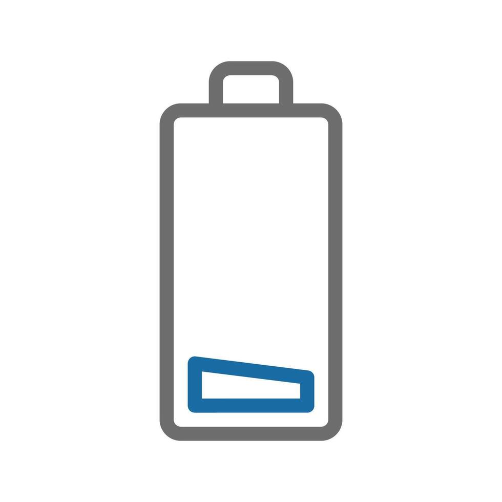Low battery icon. Concept of energy, charge, and power. vector
