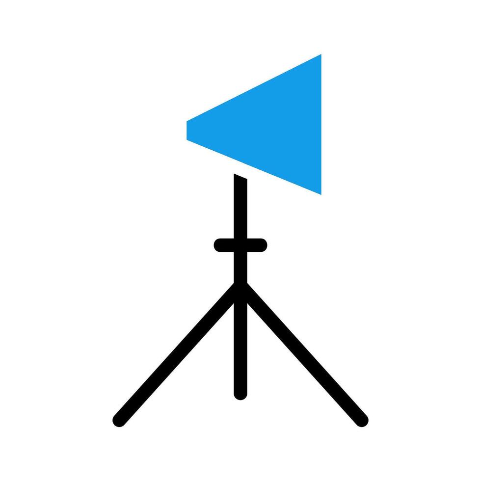 Studio light icon. Concept of spotlight, illumination, and photography. vector