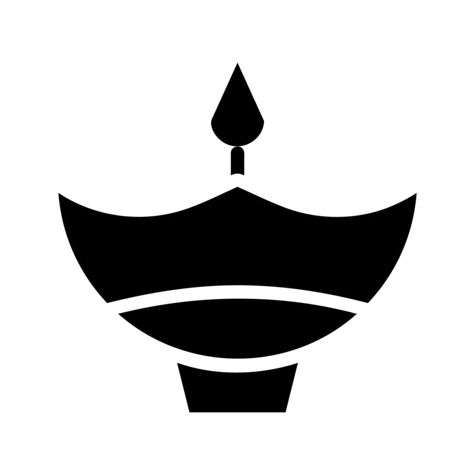 Diwali Diya Lamp Icon. Concept of Hindu Festival of Lights. vector