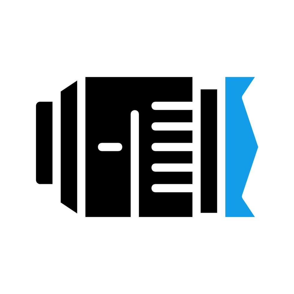 Camera lens icon. Concept of photography, videography, and optics. vector