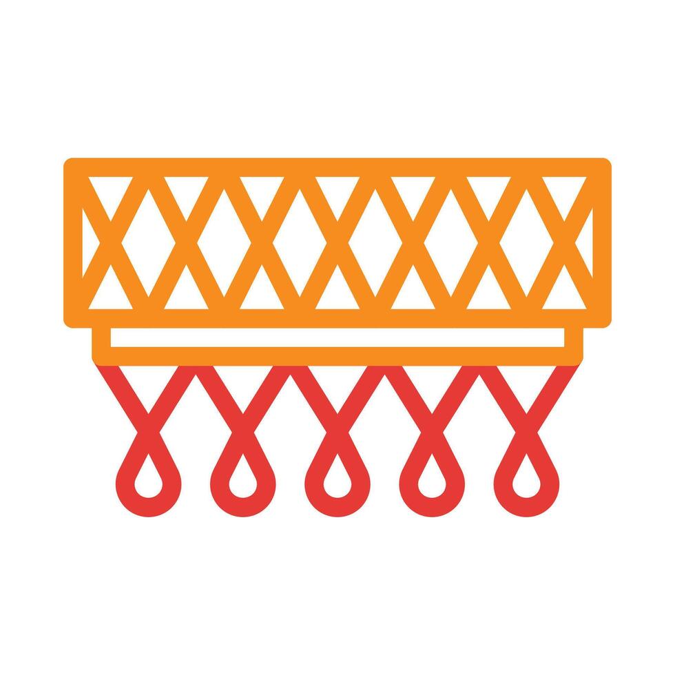Macrame wall hanging icon. Concept of handmade, craft, and decoration. vector