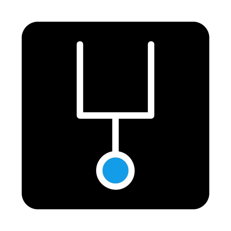 Tuning fork icon. Concept of music, sound, and frequency. vector