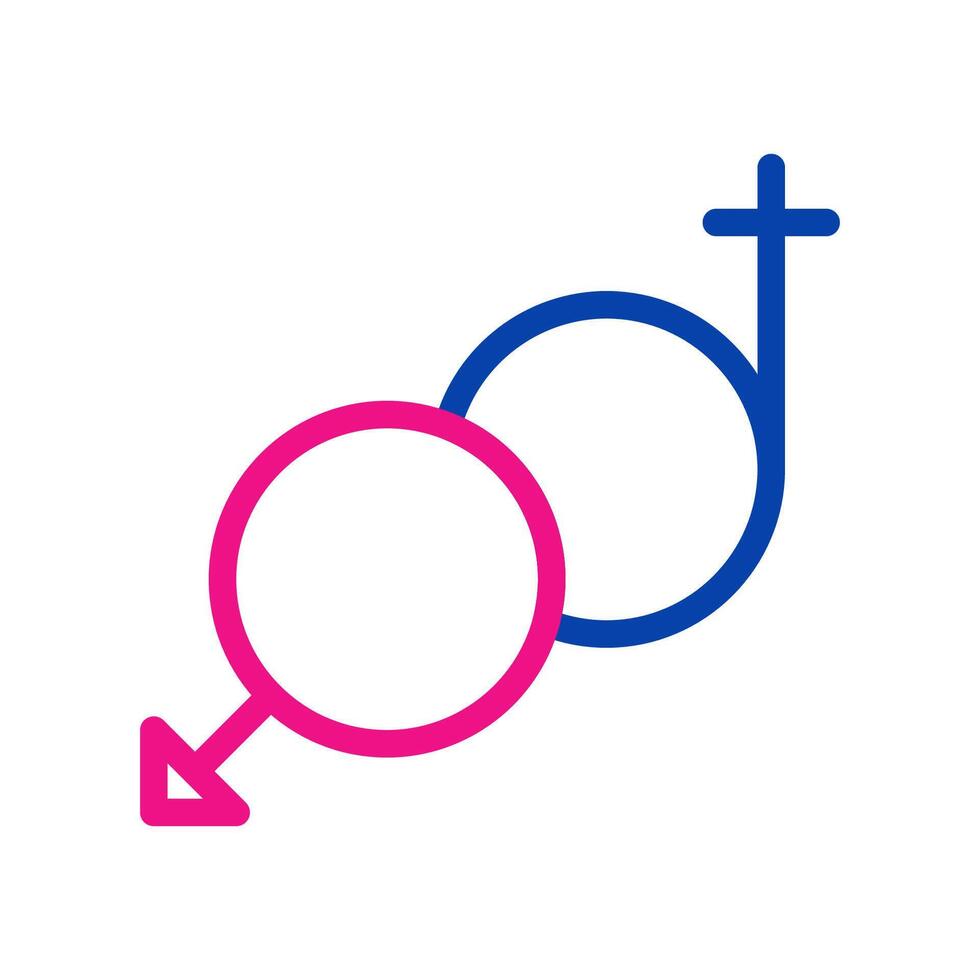 Gender symbol icon of male and female. Concept of relationship, equality, and diversity. vector