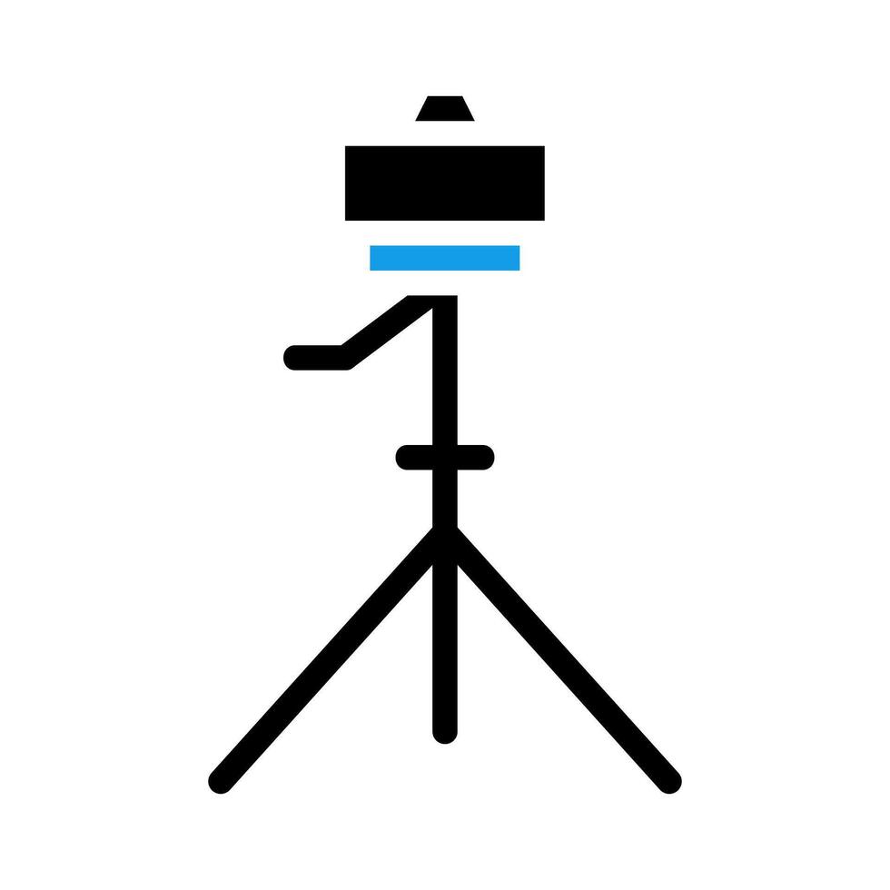 Tripod with phone holder icon. Concept of mobile photography and videography. vector