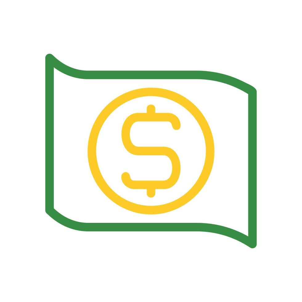Dollar sign on flag icon. Concept of finance, investment, and banking. vector