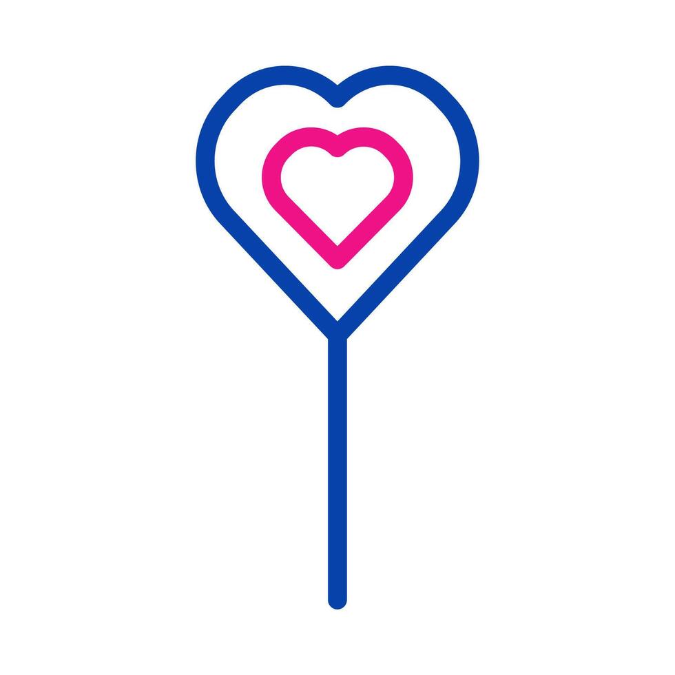 Heart shaped lollipop icon. Concept of love, romance, and Valentine's Day. vector