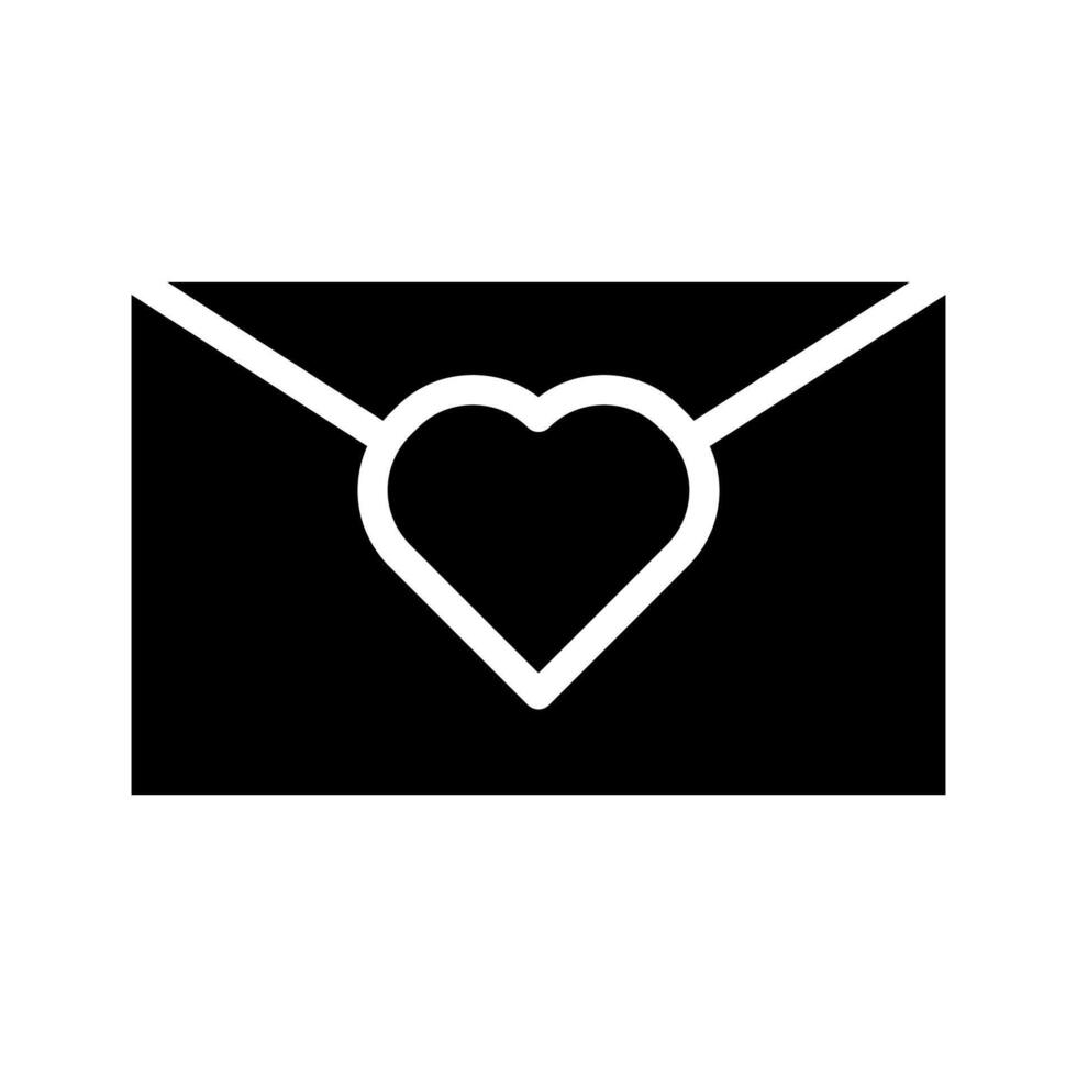 Love letter envelope with heart symbol. Concept of romance, Valentine's Day, and affection. vector