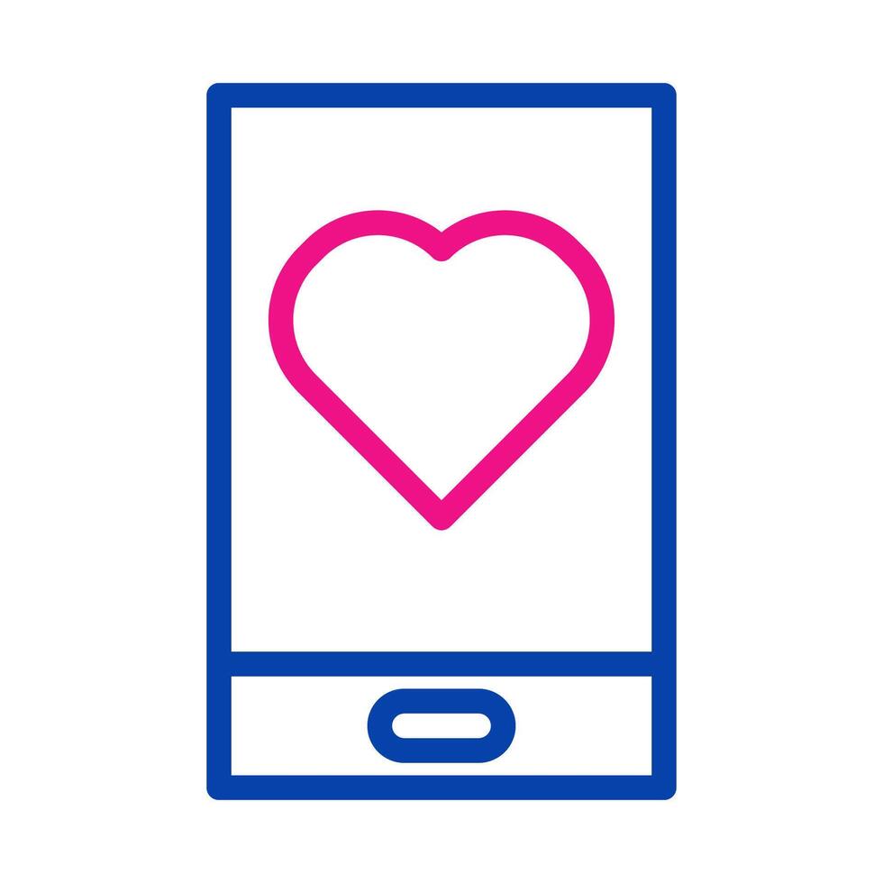 Smartphone with heart symbol. Concept of love, dating app, and online relationships. vector