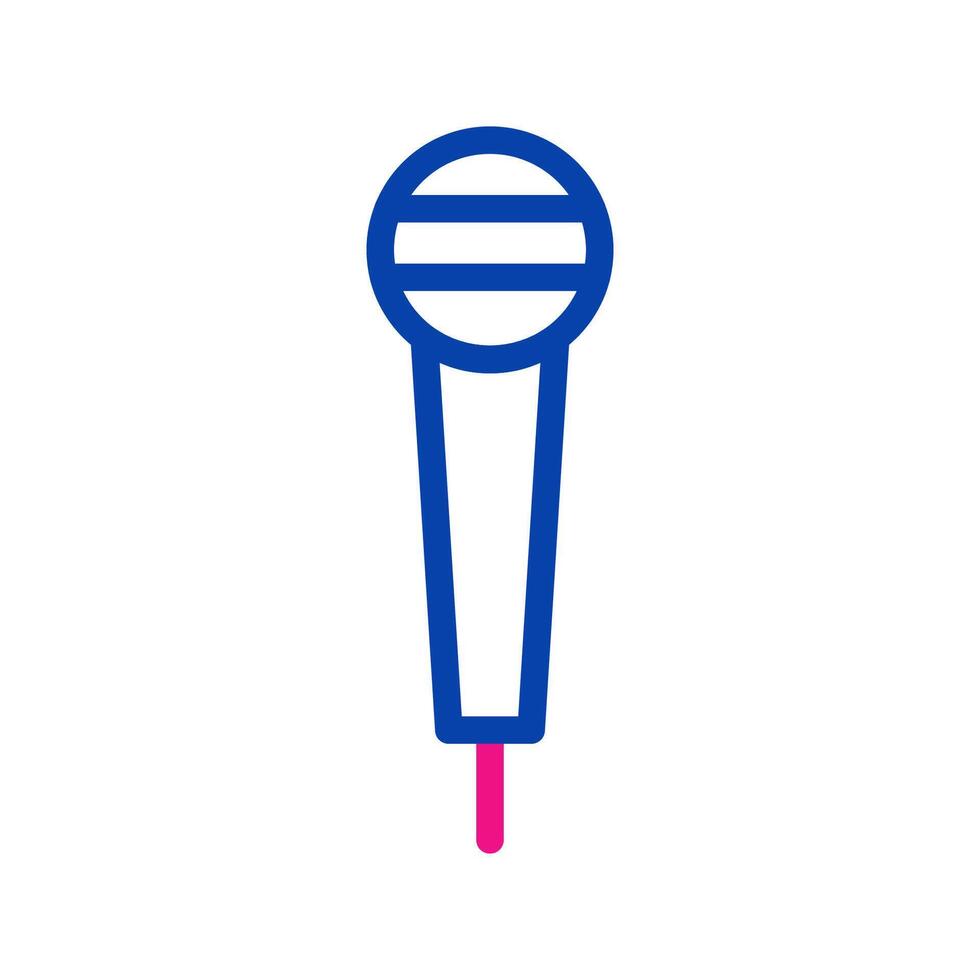 Microphone icon for podcast or broadcast. Concept of communication, interview, and audio. vector