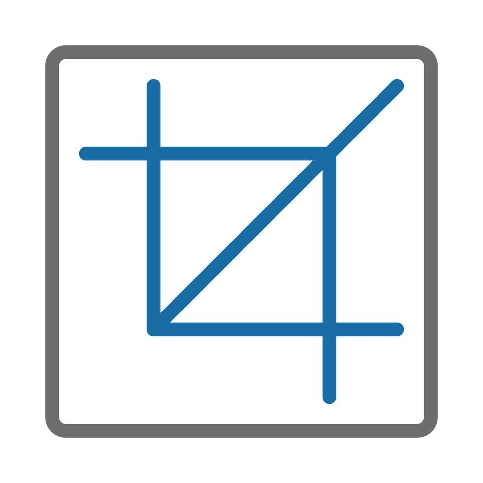 Crop icon, concept of editing, resizing, and adjusting. vector