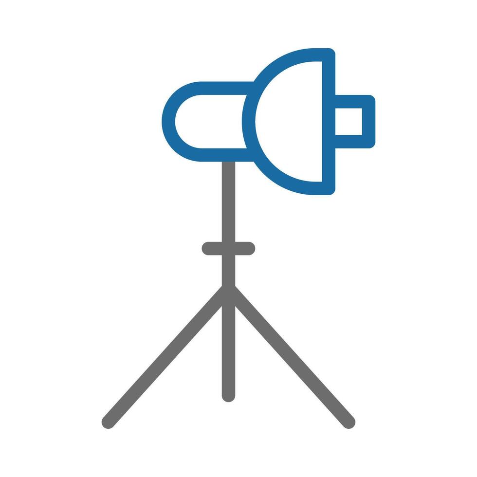 Studio light icon. Concept of photography, filming, and lighting. vector