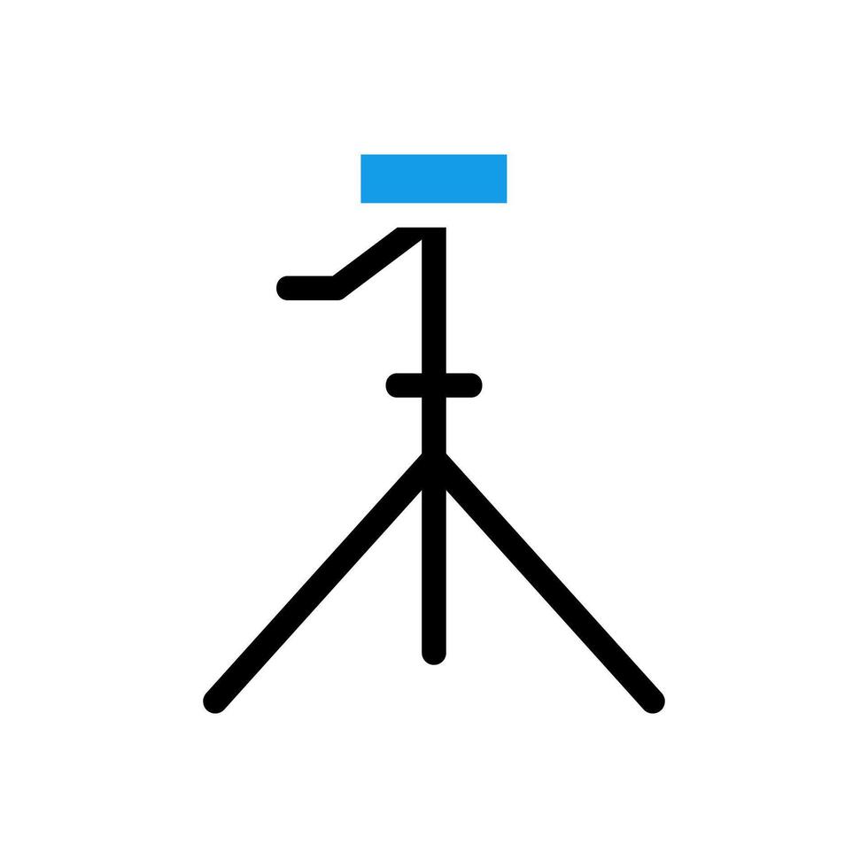 Tripod icon for photography and videography. Concept of stability, support, and professional equipment. vector