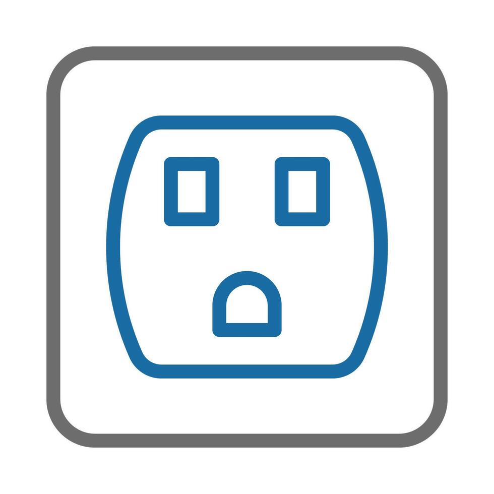 Electric Socket Outline Icon. Concept of Energy, Power, and Connection. vector