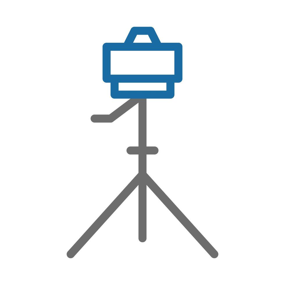 Camera on a tripod icon. Concept of photography, videography, and filmmaking. vector