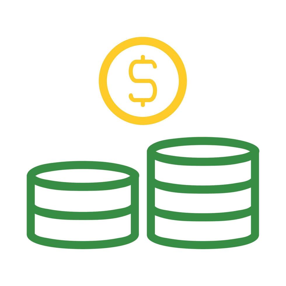 Coins stack icon. Concept of money, investment, and savings. vector