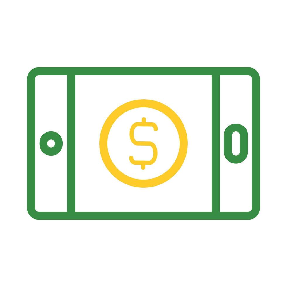 Smartphone with dollar coin on screen. Concept of mobile banking, finance, and payment. vector
