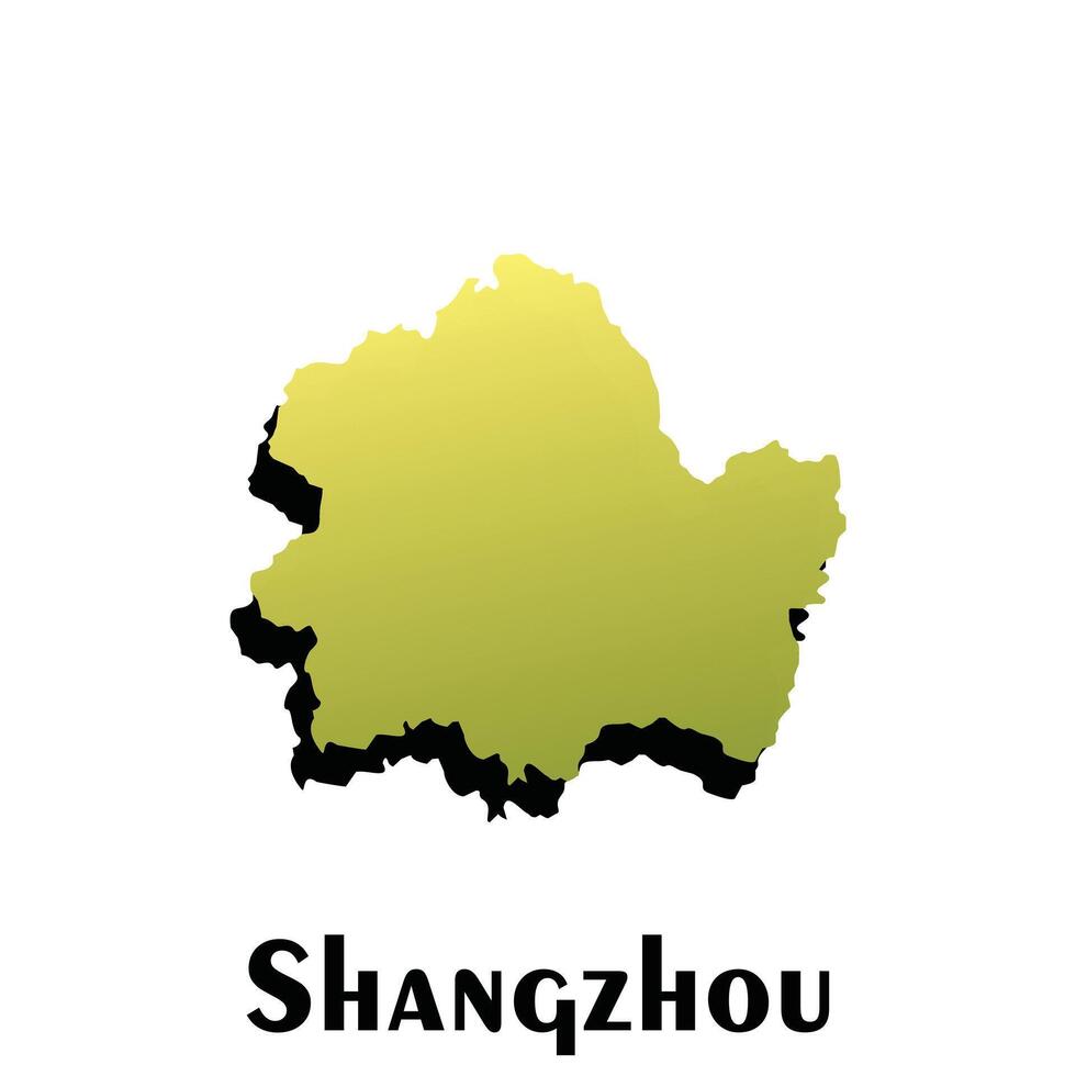 Map City of Shangzhou, World Map International on white background vector