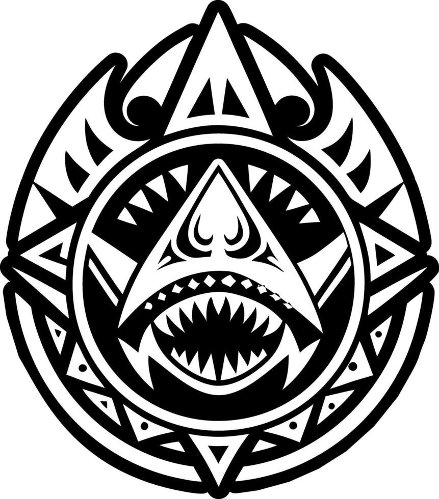 Shark symbol icon in solid style vector