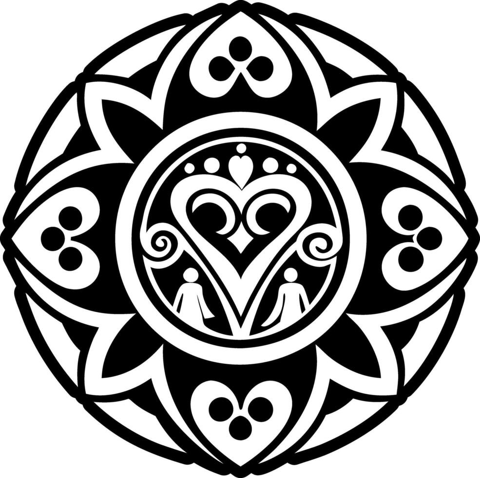 Family symbol icon in filled style vector