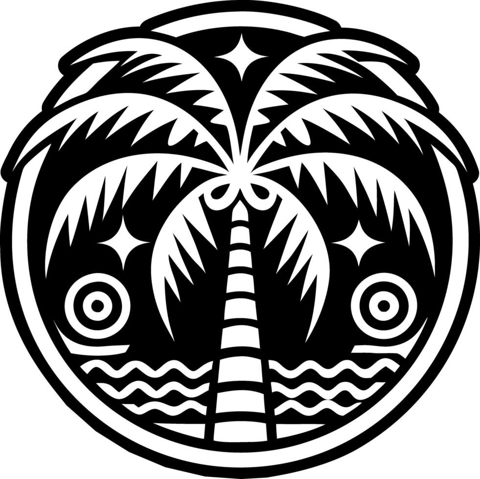 Coconut tree icon in filled style vector