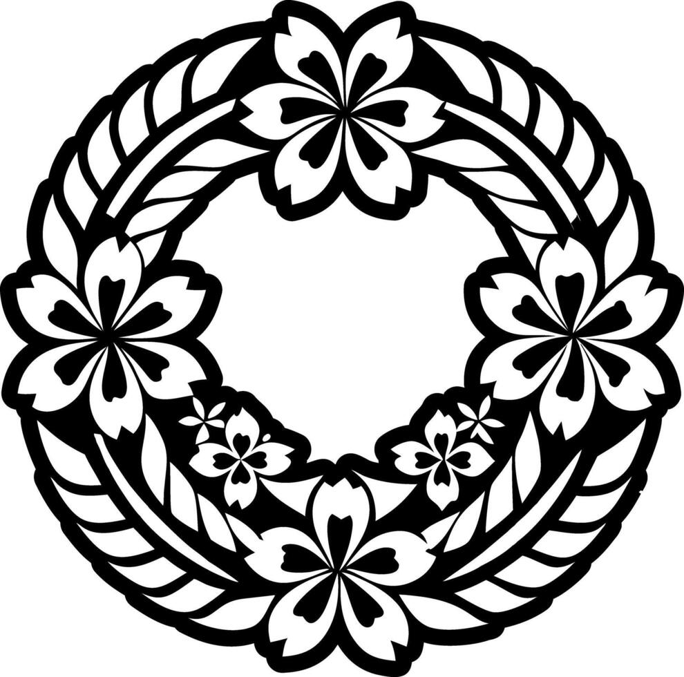 Lei garland icon in glyph style vector
