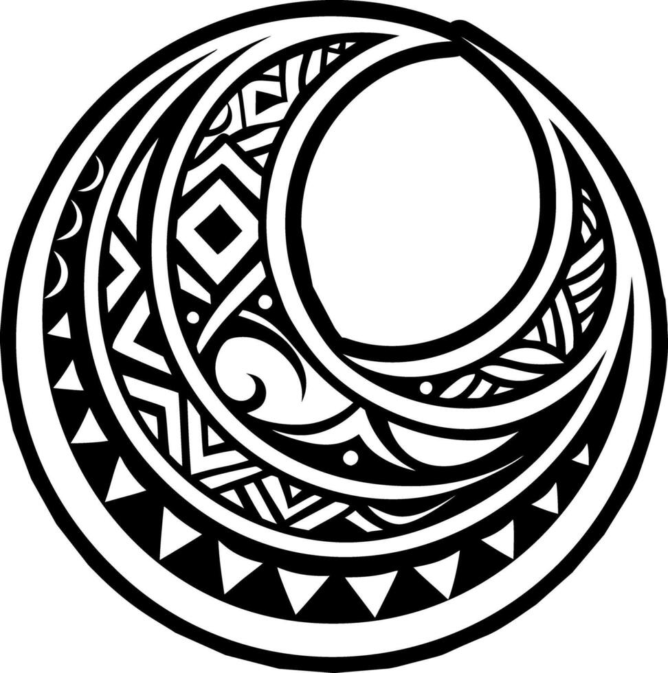 Crescent moon icon in solid style vector