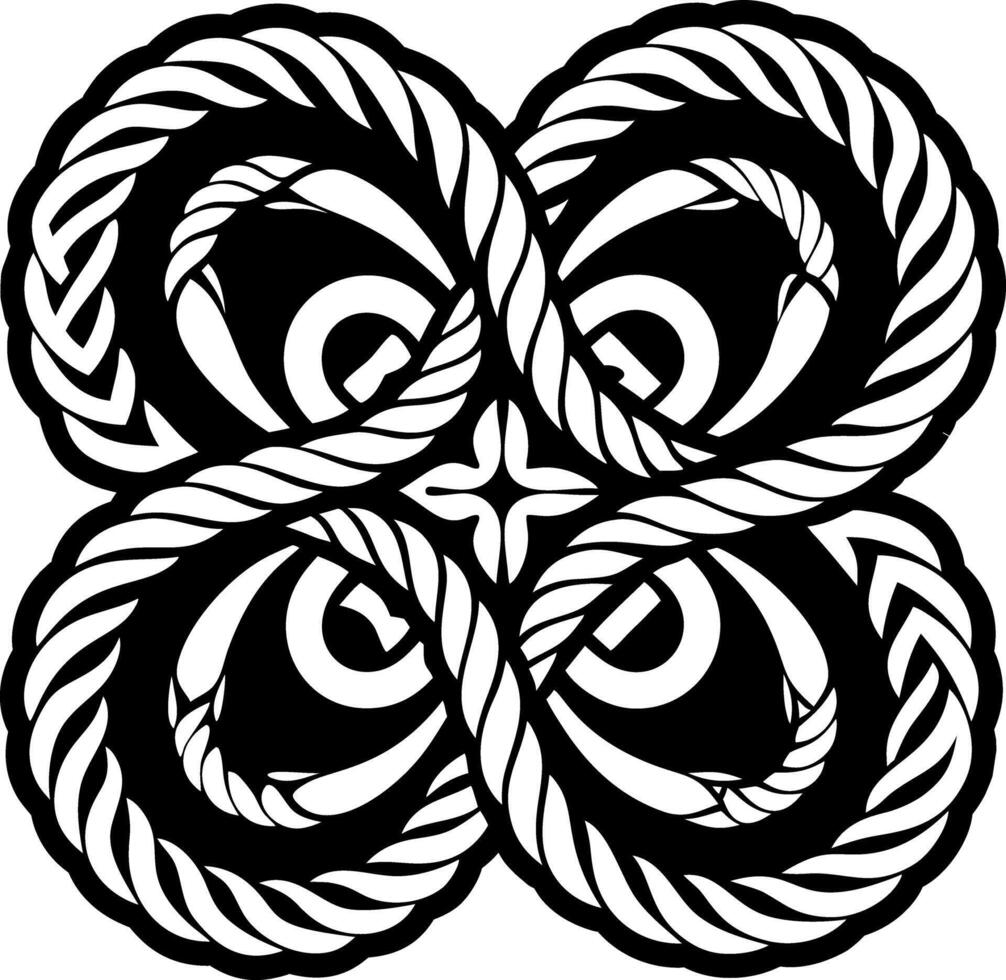 A filled style icon of knot symbol vector