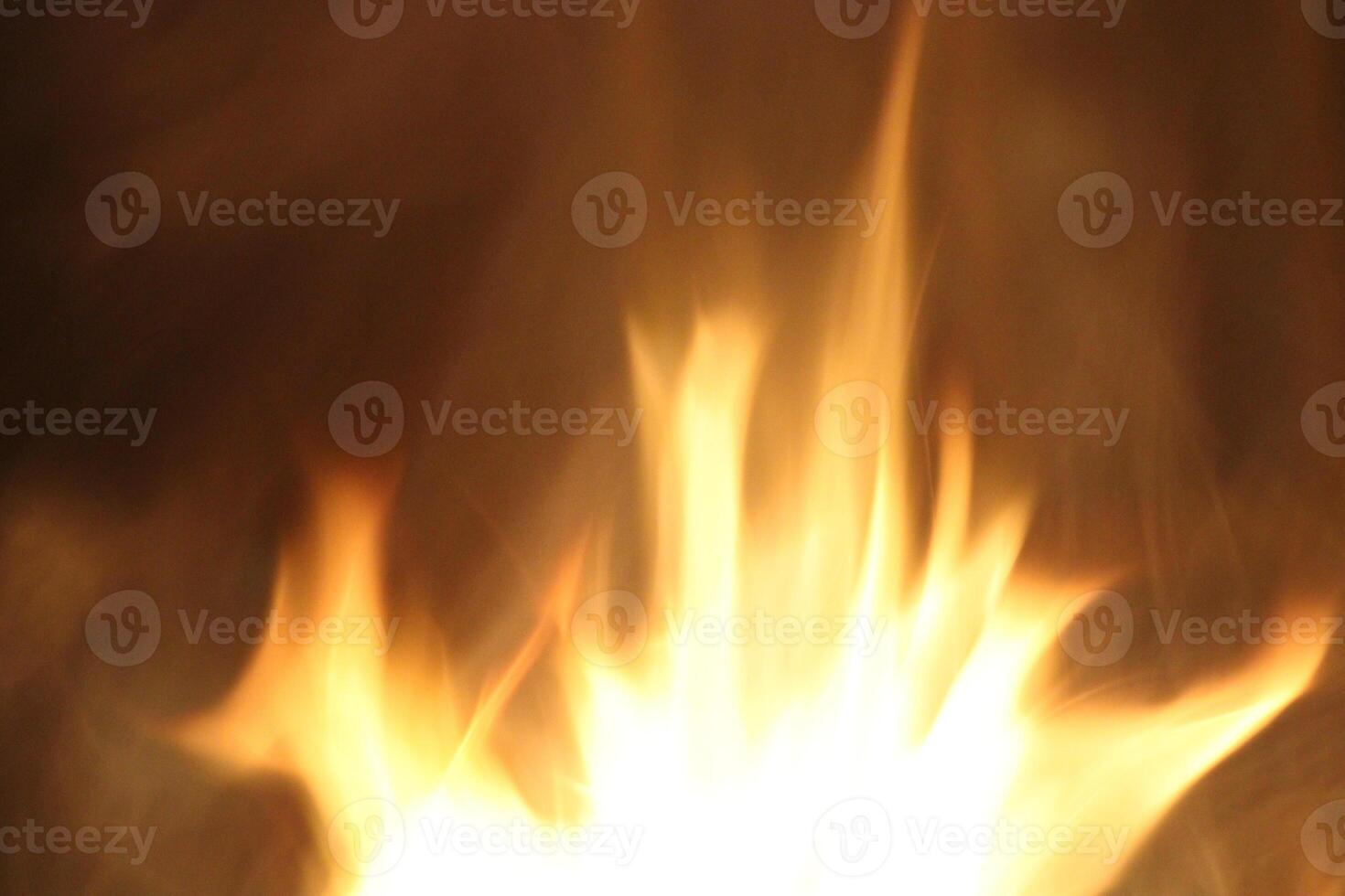 Fire Flames With A Black Background. photo