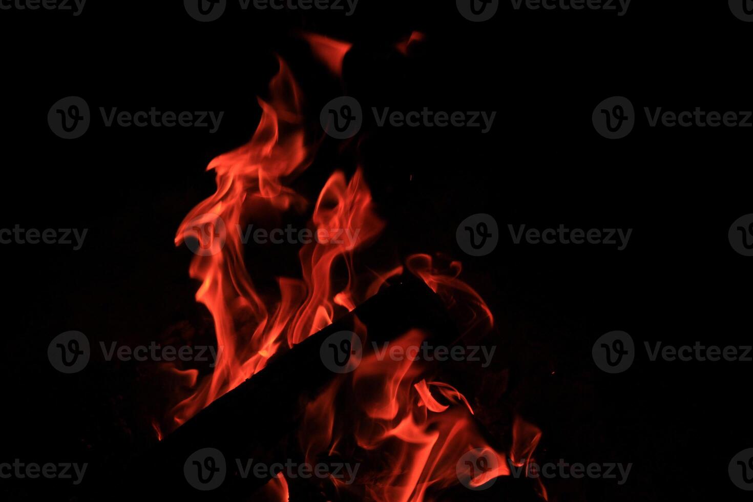 Fire Flames With A Black Background. photo