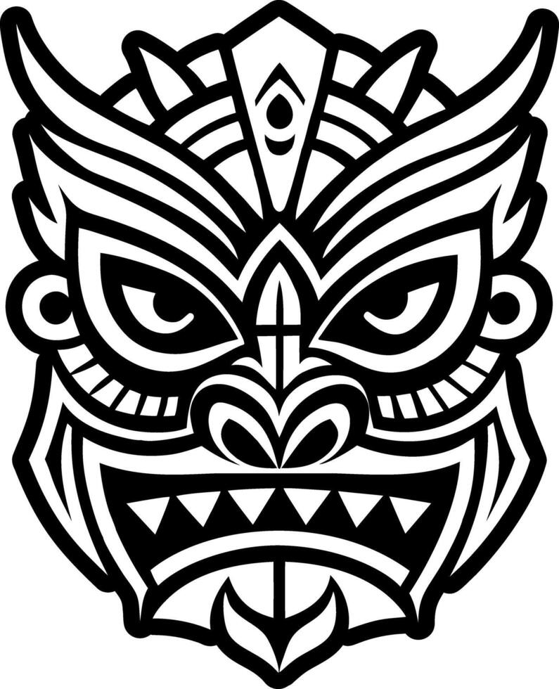 Warrior mask icon in glyph style vector