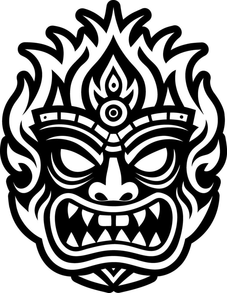 Tiki symbol icon in solid style vector