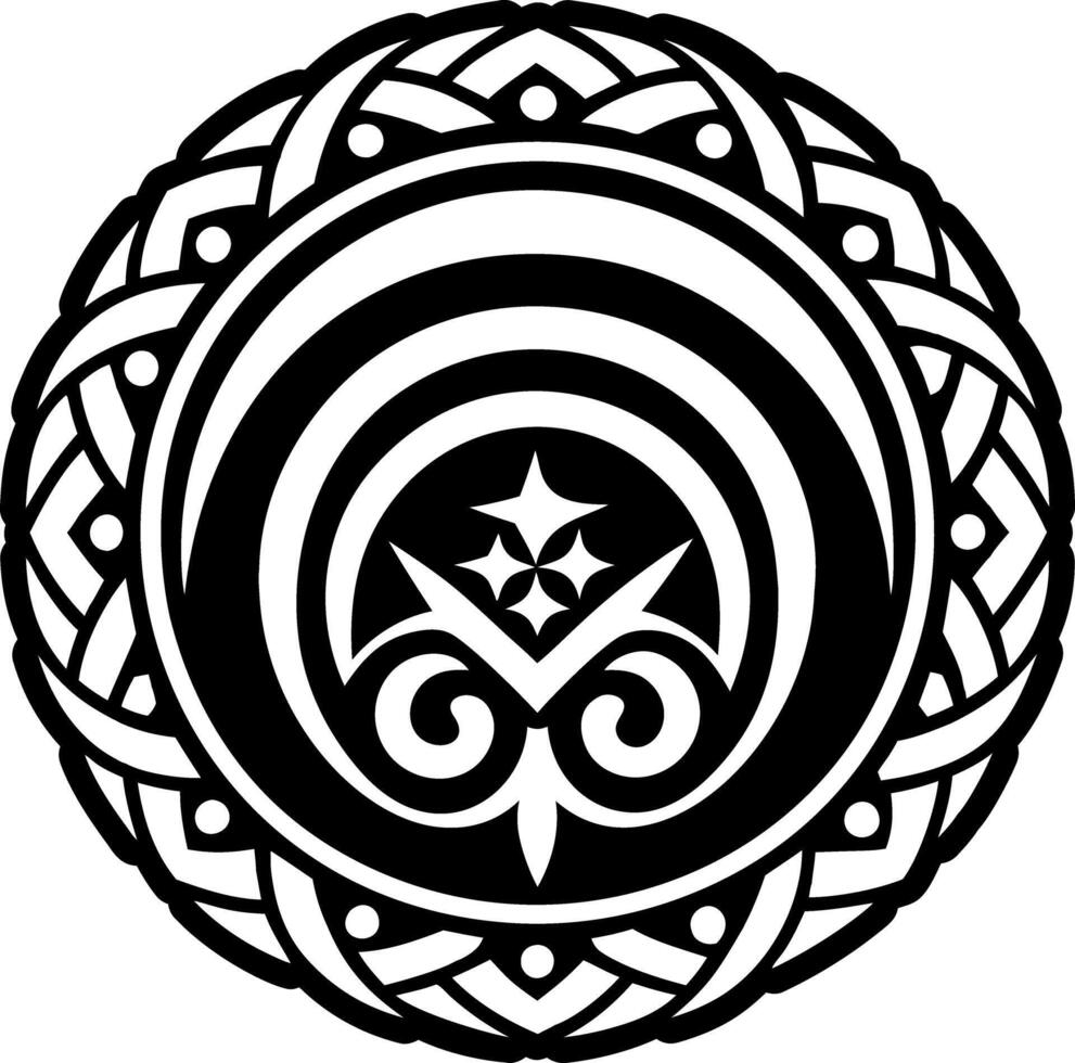 Polynesian heritage icon in filled style vector