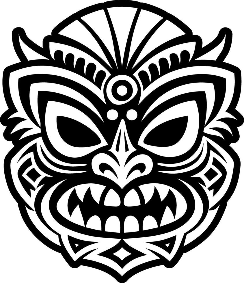 A filled style icon of ancestral mask symbol vector