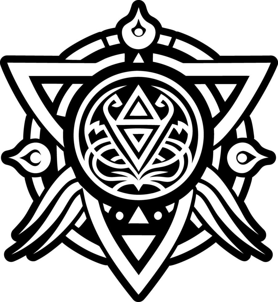 A glyph style icon of ancestor protection symbol vector