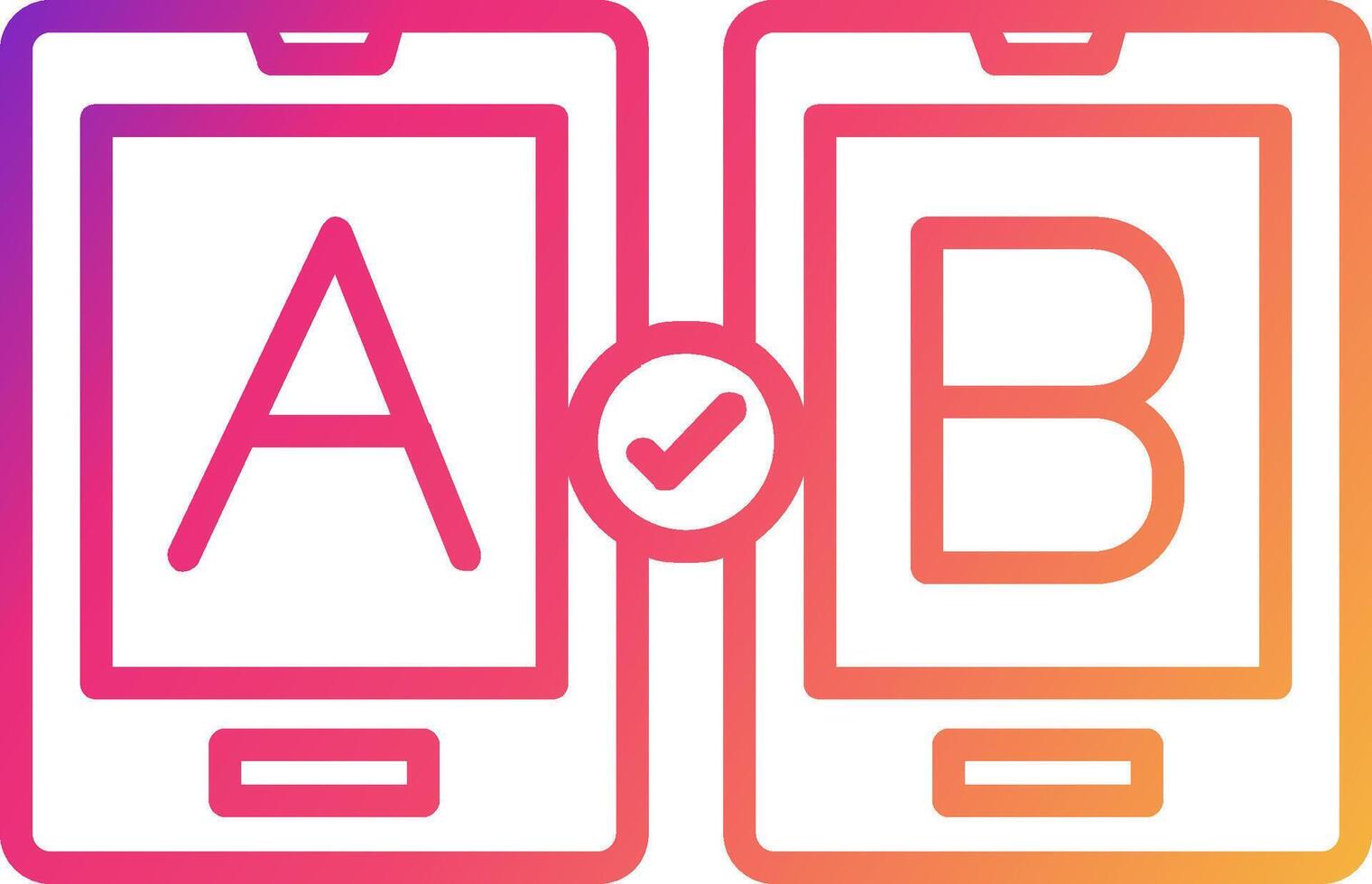 Ab Testing Icon Design Symbol vector