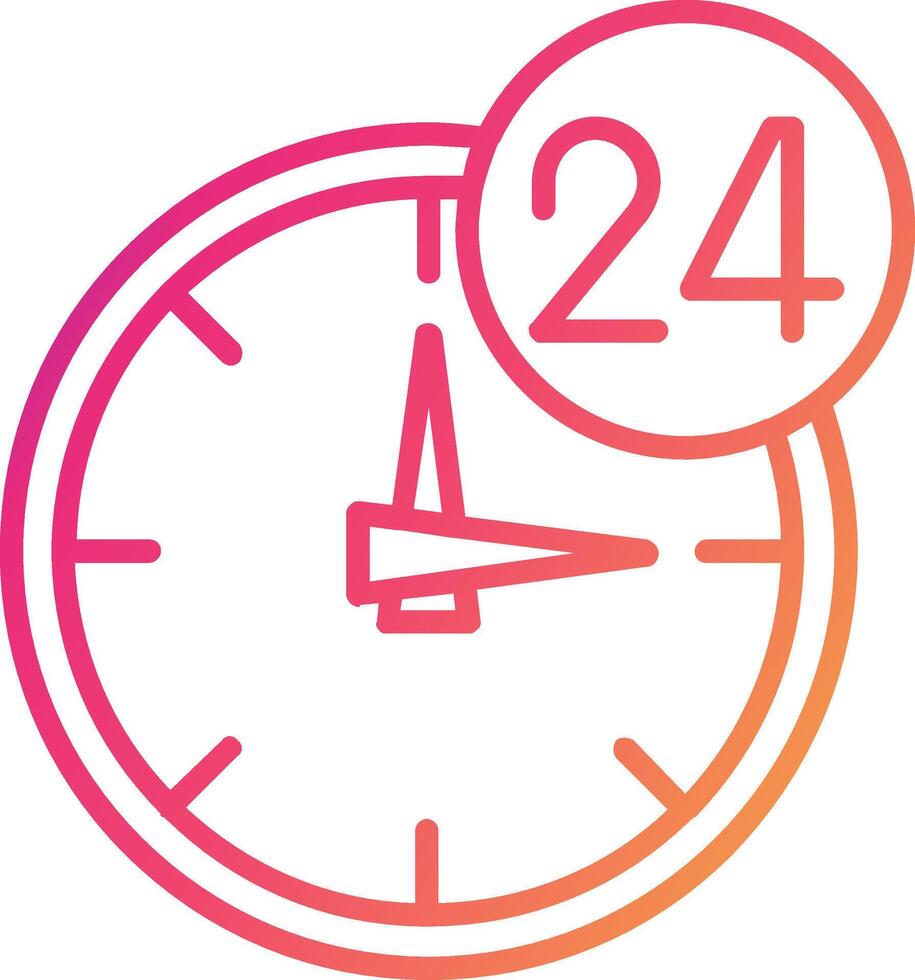 24 Hours Icon Design Symbol vector