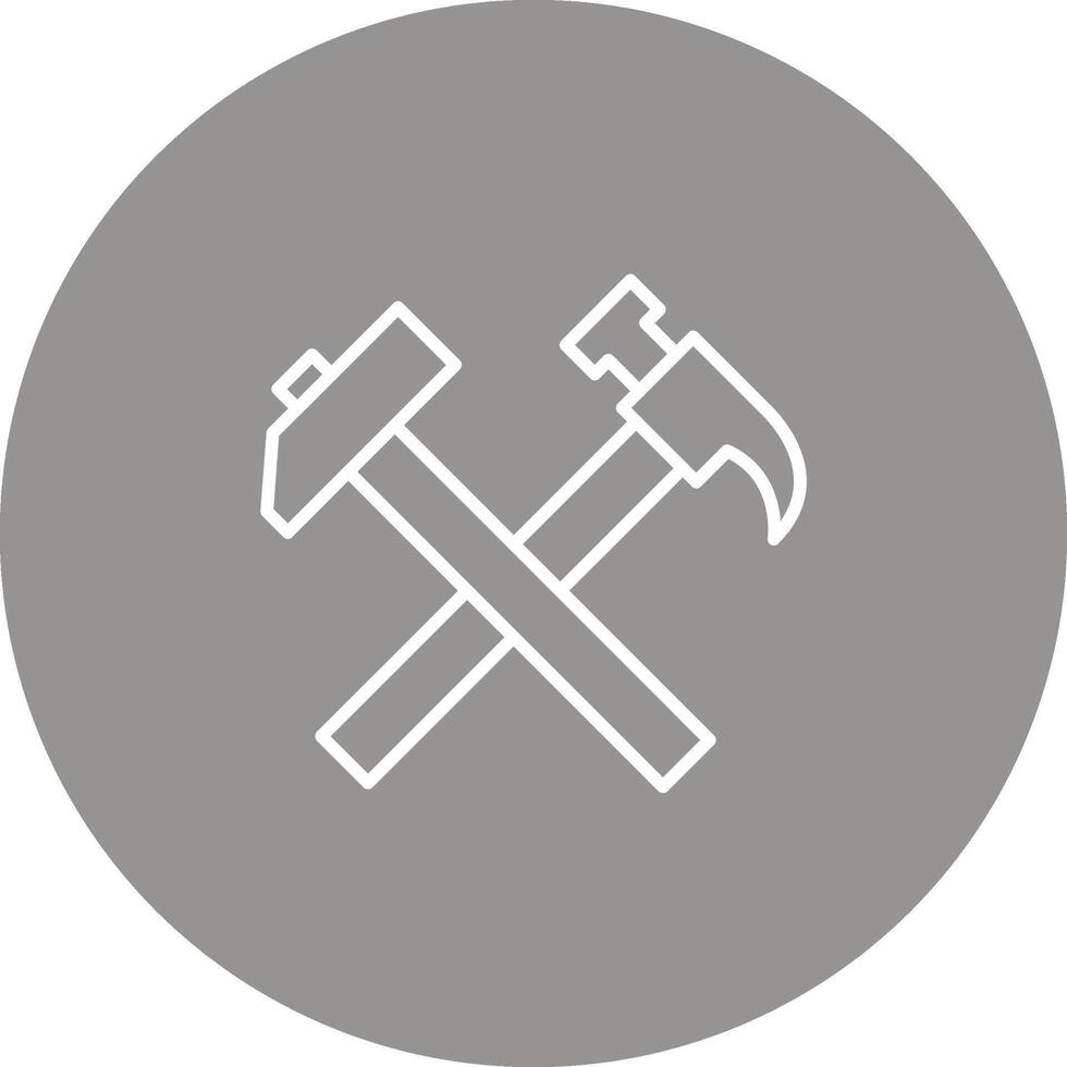 Crossed Hammers Icon Design Symbol vector