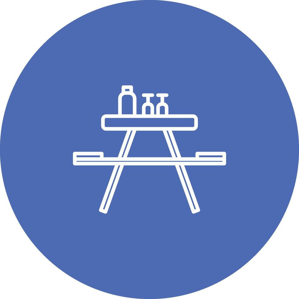 Picnic Table Icon Design Symbol vector