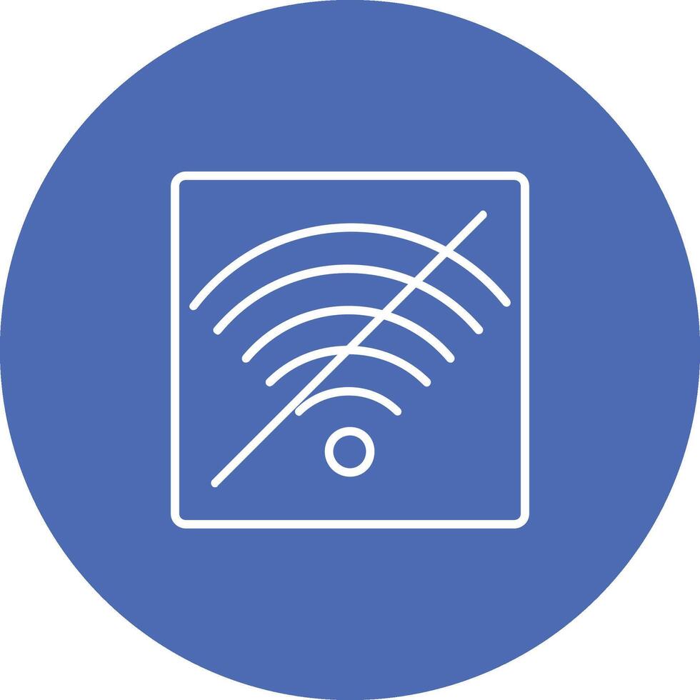 No Wifi Icon Design Symbol vector