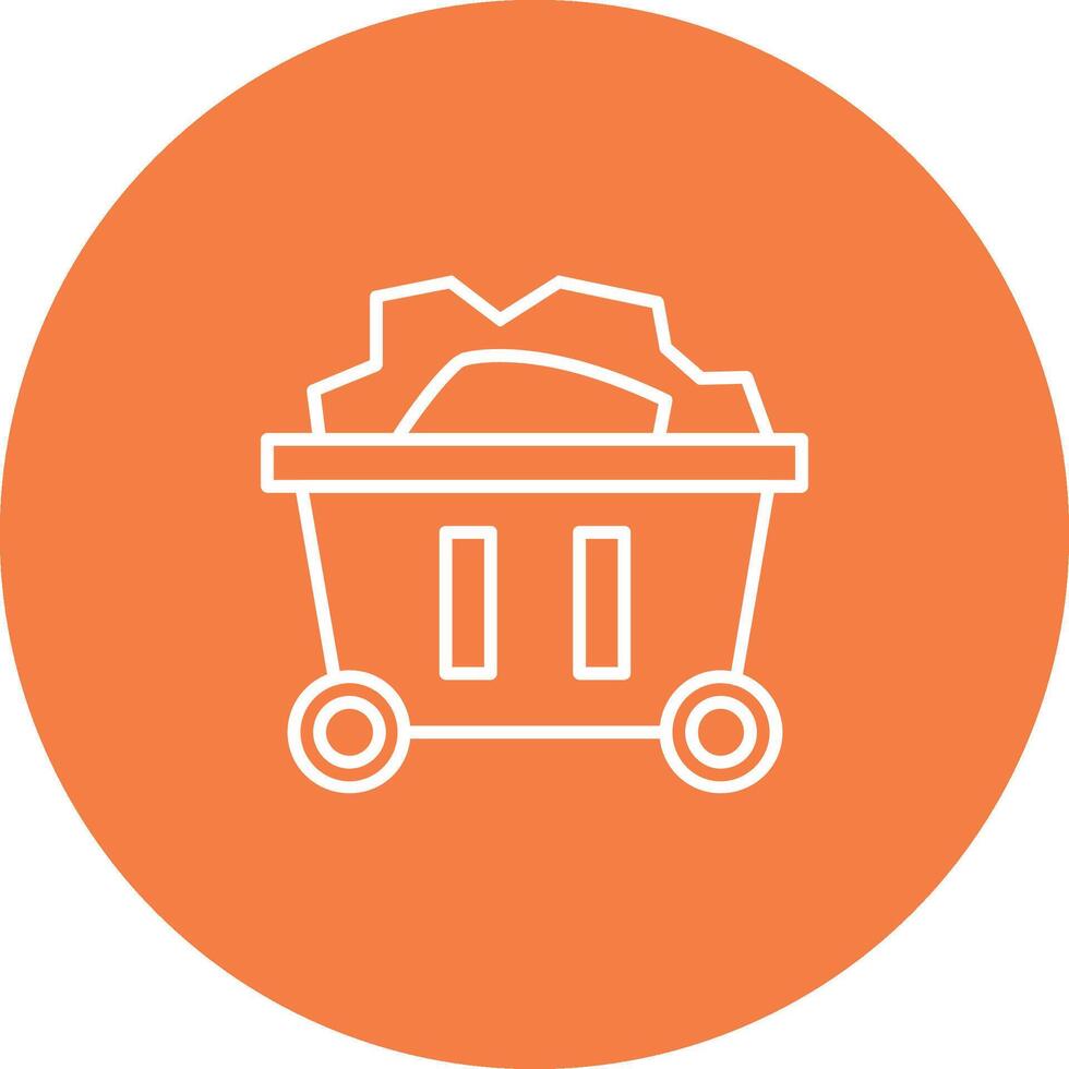 Mining Cart Icon Design Symbol vector