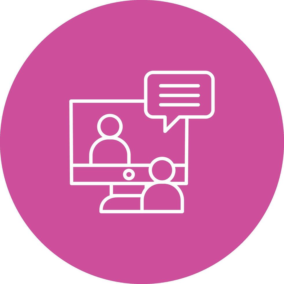 Online Interview Icon Design Symbol vector