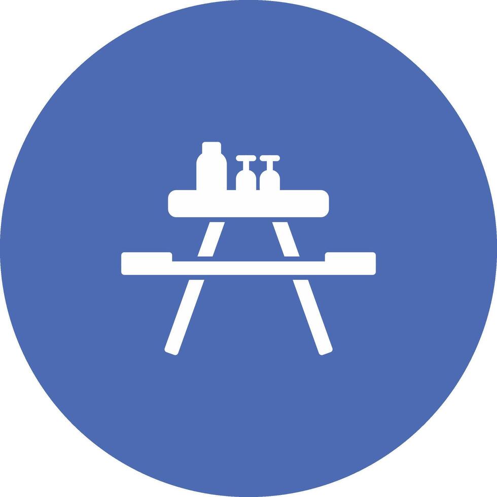 Picnic Table Icon Design Symbol vector