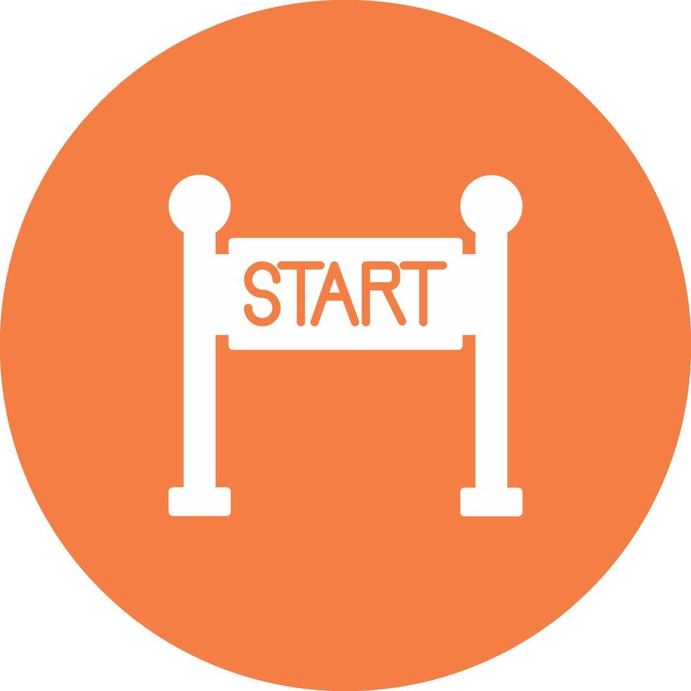 Start Line Icon Design Symbol vector