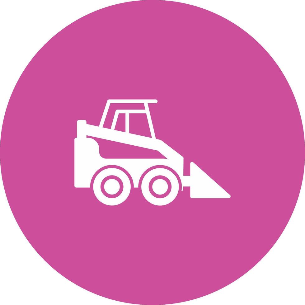 Skid Steer Loader Icon Design Symbol vector