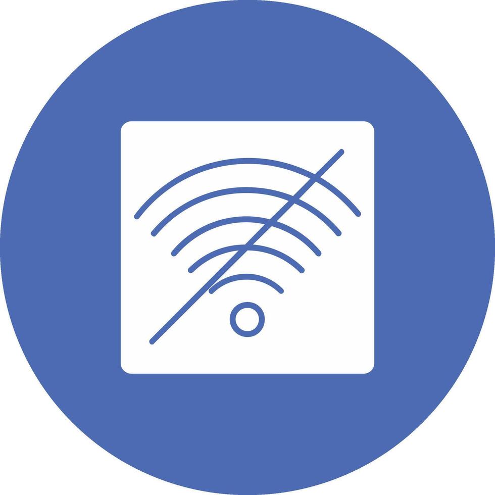 No Wifi Icon Design Symbol vector